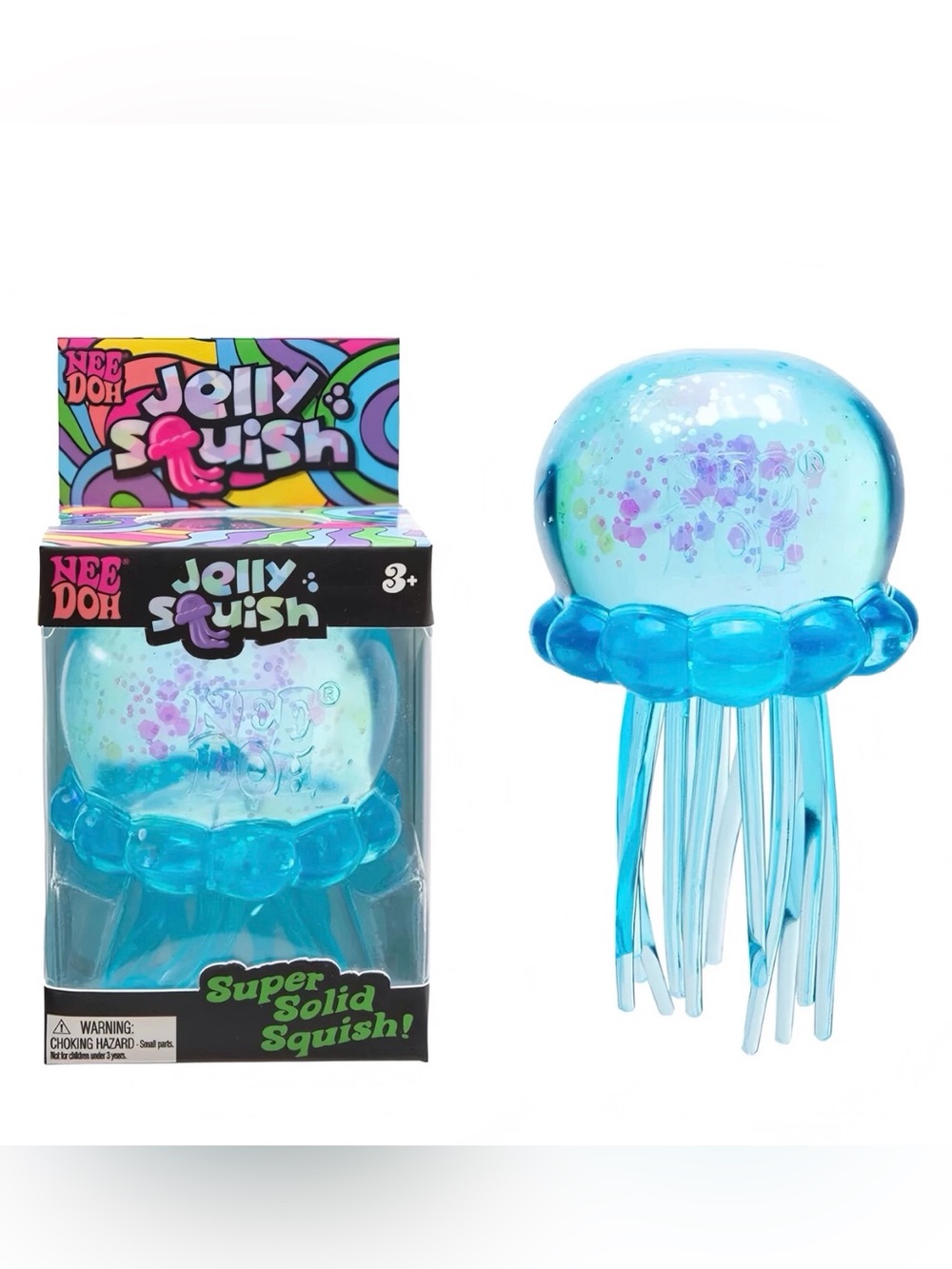 Schylling Needoh Jelly Squish Blue Jellyfish Squishy